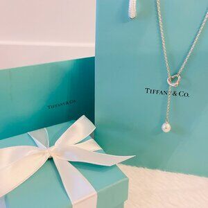 Tiffany & Co. Elsa Peretti® Open Heart Pearl Lariat Necklace